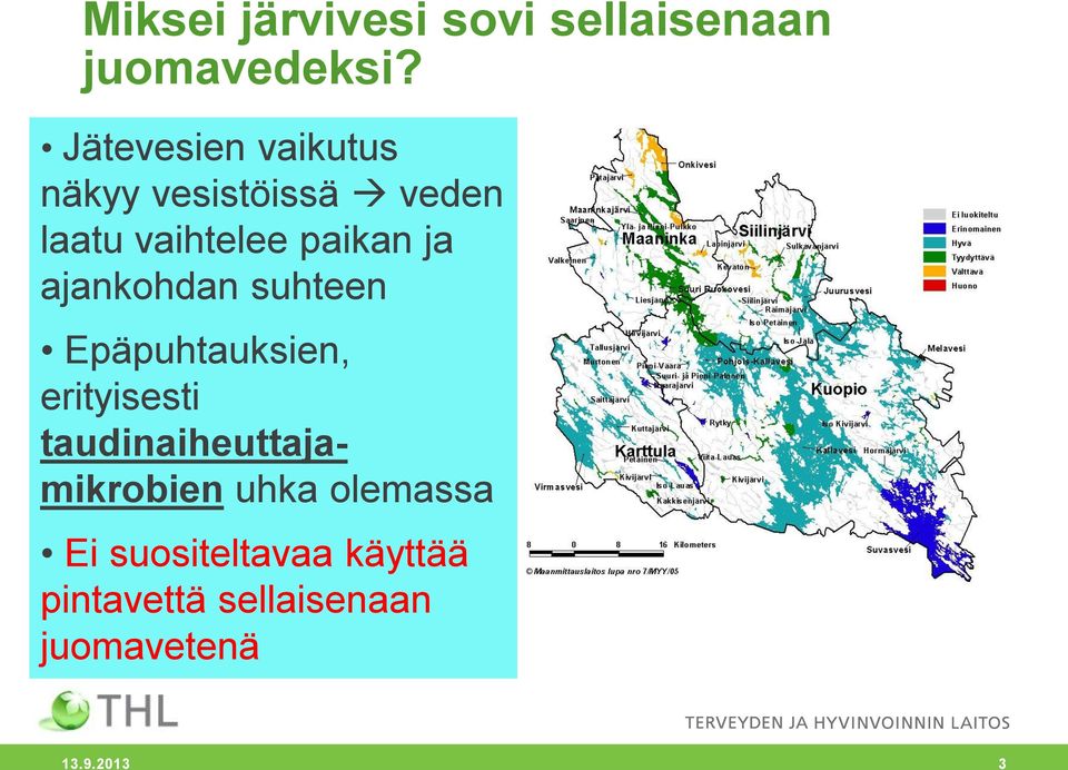 ajankohdan suhteen Epäpuhtauksien, erityisesti