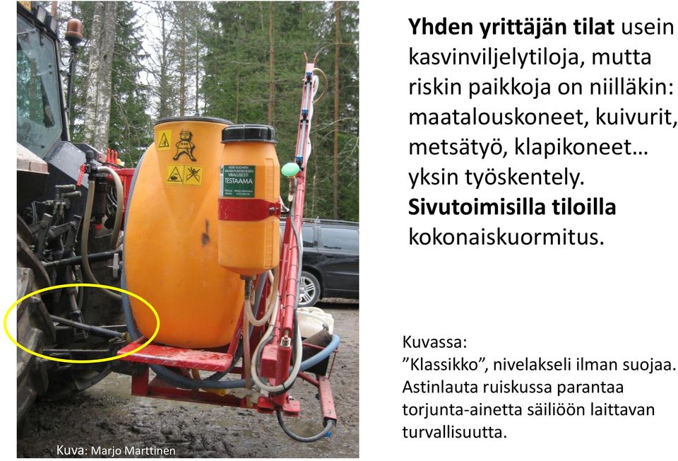 Sivutoimisilla tiloilla kokonaiskuormitus.