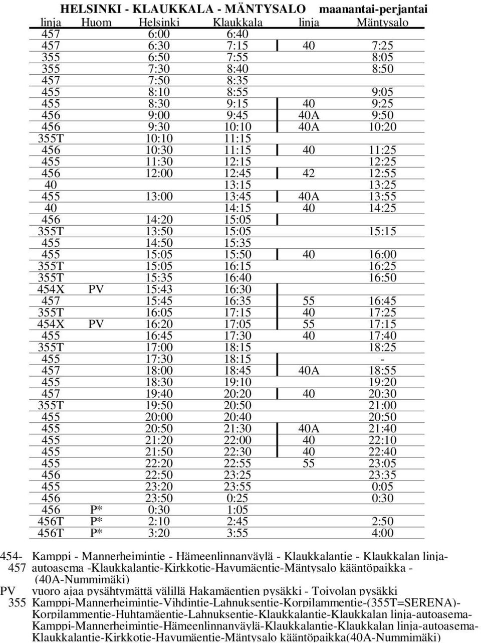 40A 13:55 40 14:15 40 14:25 456 14:20 15:05 355T 13:50 15:05 15:15 455 14:50 15:35 455 15:05 15:50 40 16:00 355T 15:05 16:15 16:25 355T 15:35 16:40 16:50 454X PV 15:43 16:30 457 15:45 16:35 55 16:45