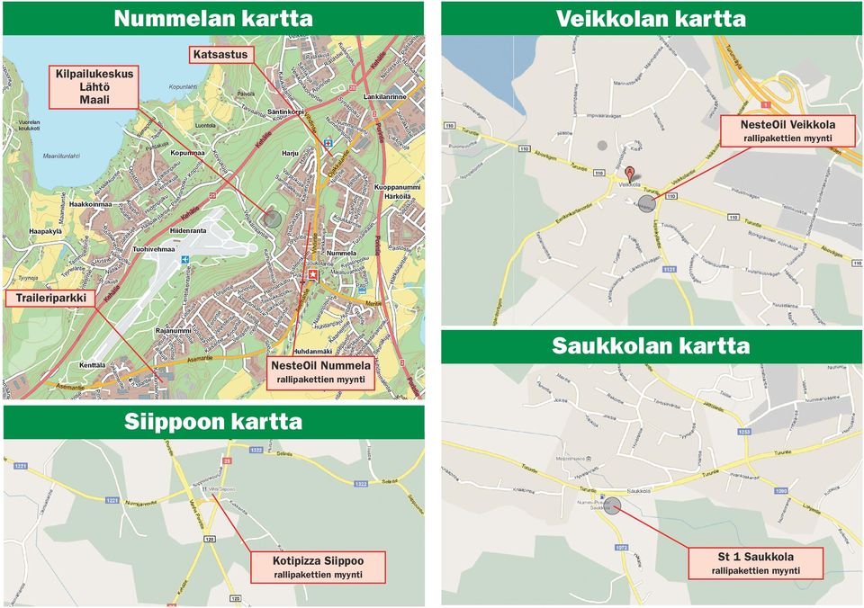 NesteOil Nummela Saukkolan kartta rallipakettien myynti Siippoon