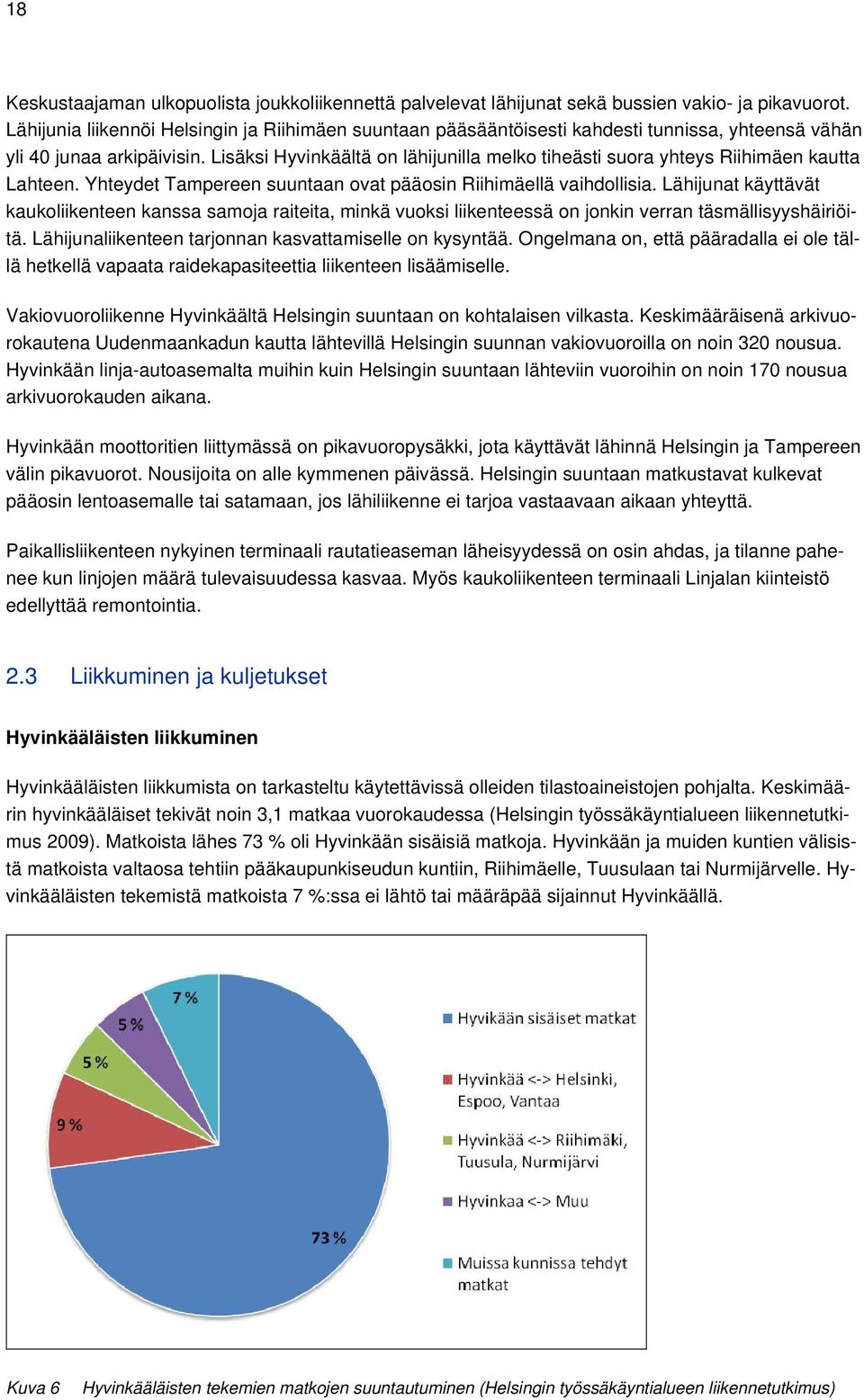 Lisäksi Hyvinkäältä on lähijunilla melko tiheästi suora yhteys Riihimäen kautta Lahteen. Yhteydet Tampereen suuntaan ovat pääosin Riihimäellä vaihdollisia.