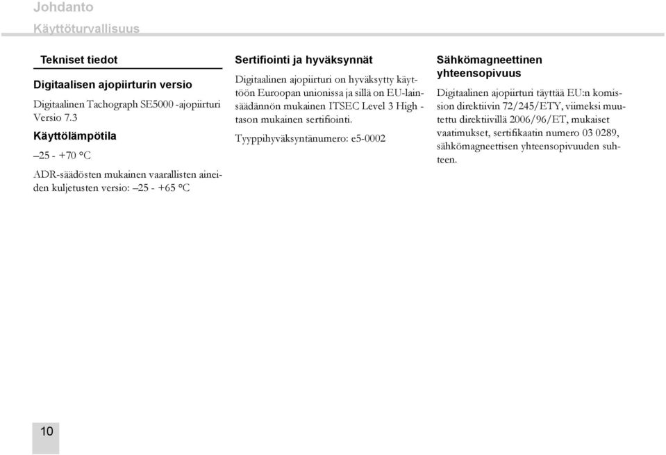 käyttöön Euroopan unionissa ja sillä on EU-lainsäädännön mukainen ITSEC Level 3 High - tason mukainen sertifiointi.