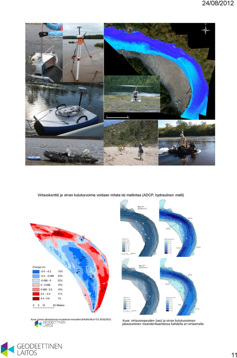 menaderisärkällä MLS+TLS 2010/2011 Kuva: virtausnopeuden (vas) ja