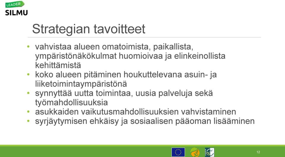 liiketoimintaympäristönä synnyttää uutta toimintaa, uusia palveluja sekä työmahdollisuuksia