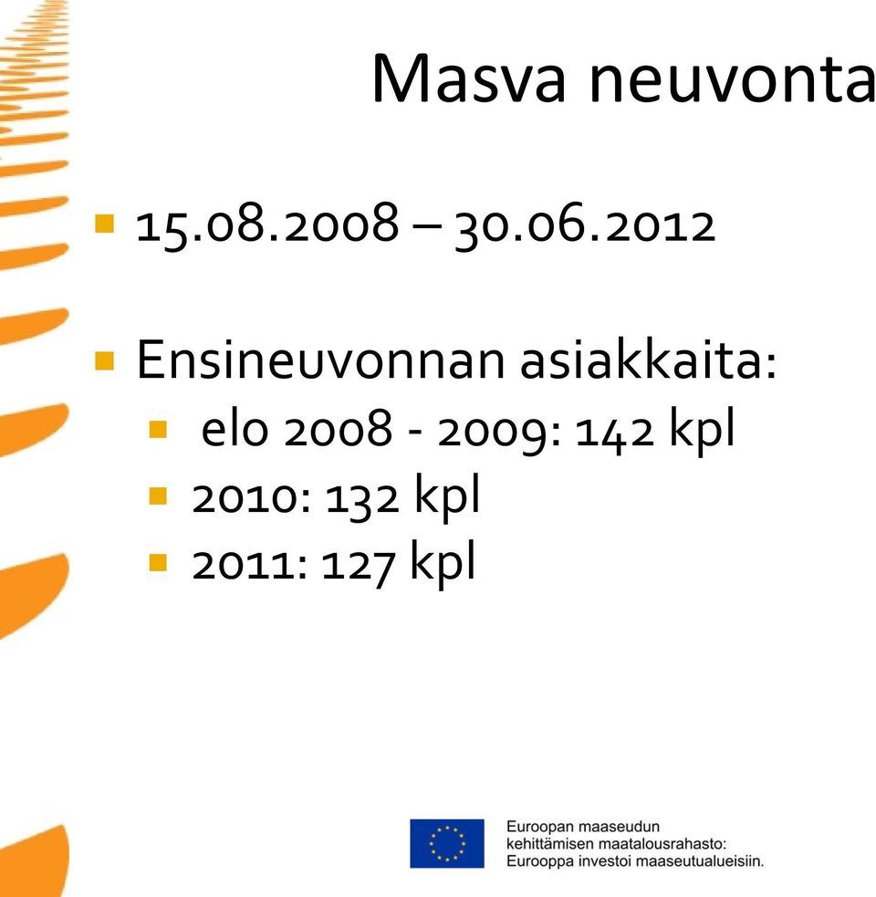 asiakkaita: elo 2008-2009: