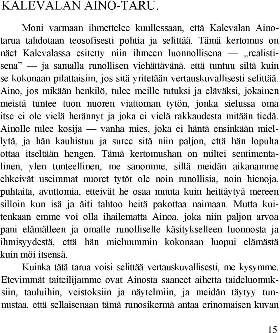 vertauskuvallisesti selittää.