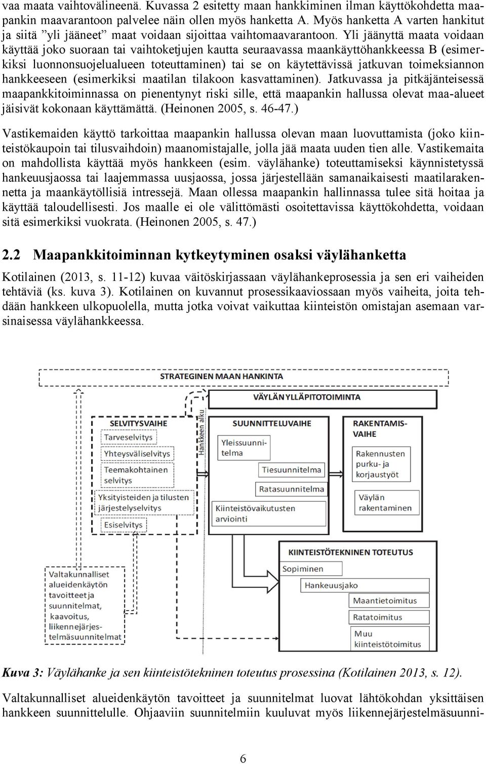 Yli jäänyttä maata voidaan käyttää joko suoraan tai vaihtoketjujen kautta seuraavassa maankäyttöhankkeessa B (esimerkiksi luonnonsuojelualueen toteuttaminen) tai se on käytettävissä jatkuvan