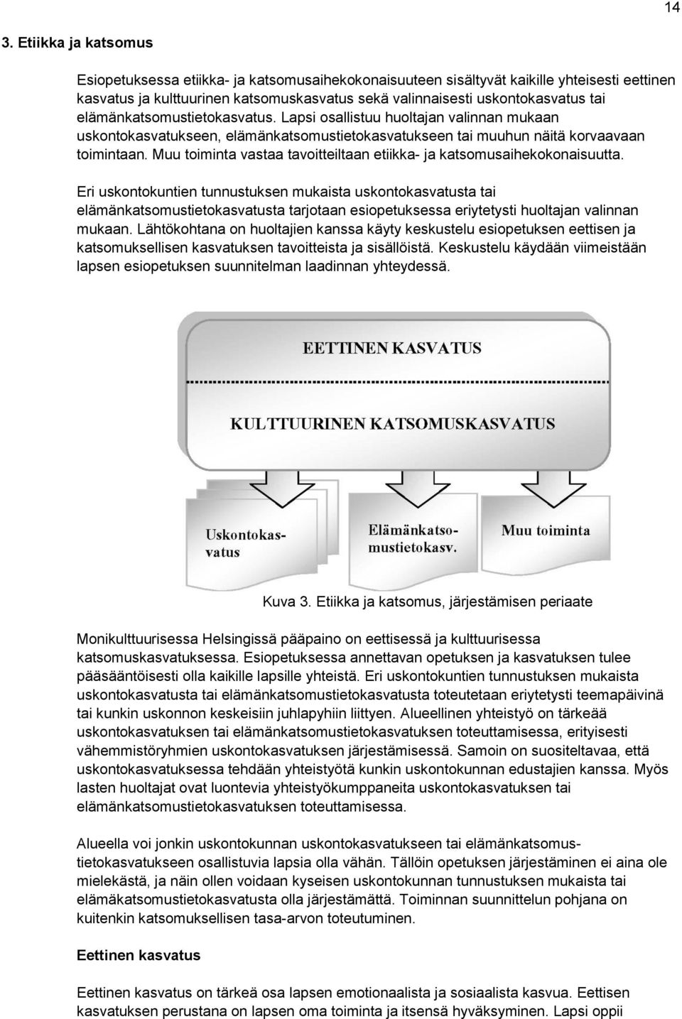 Muu toiminta vastaa tavoitteiltaan etiikka- ja katsomusaihekokonaisuutta.