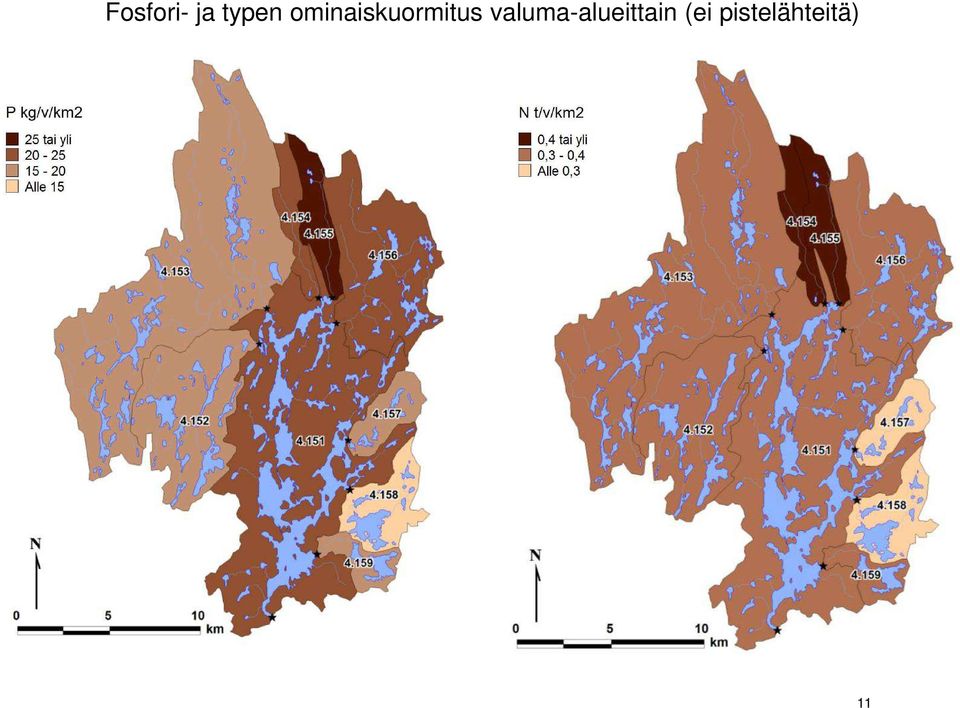 valuma-alueittain