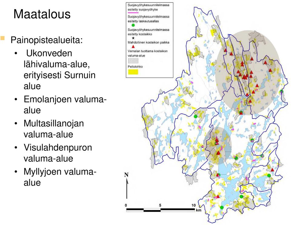 Emolanjoen valumaalue Multasillanojan