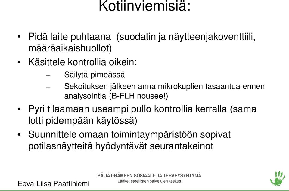 ennen analysointia (B-FLH nousee!