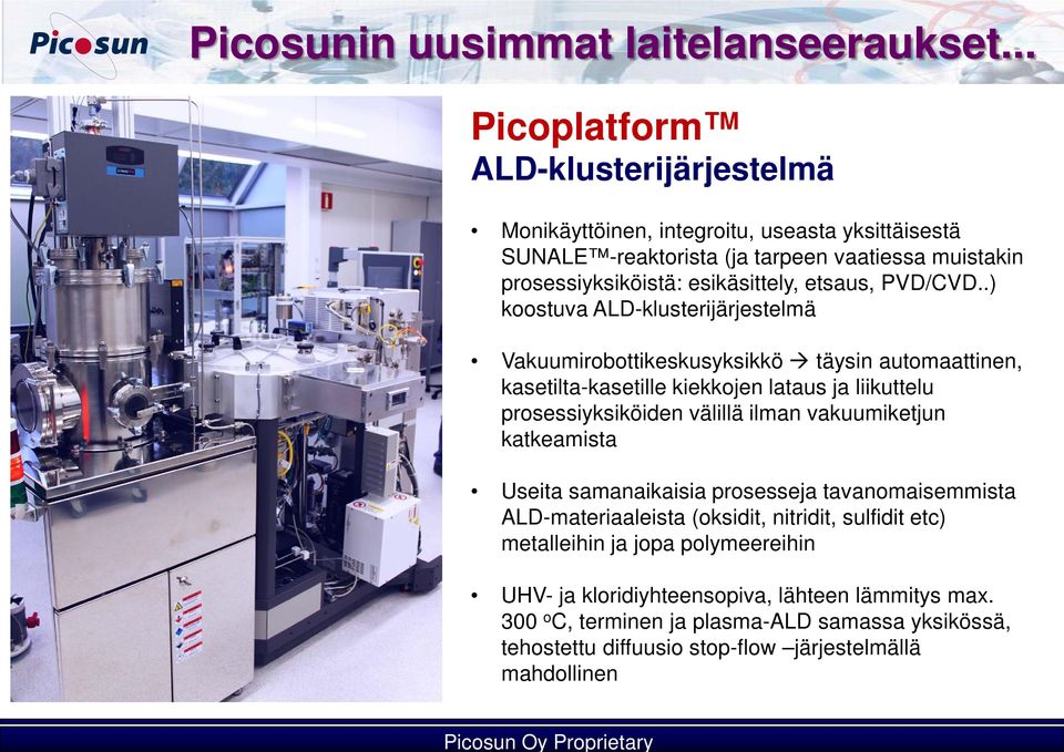esikäsittely, etsaus, PVD/CVD.