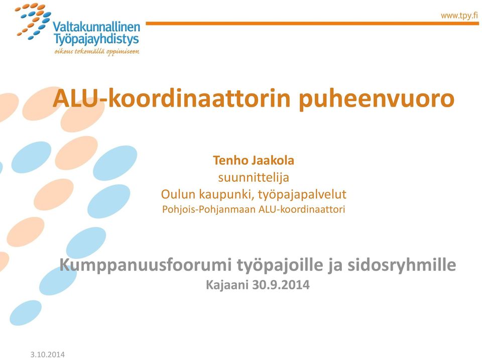 Pohjois-Pohjanmaan ALU-koordinaattori