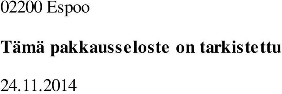 pakkausseloste