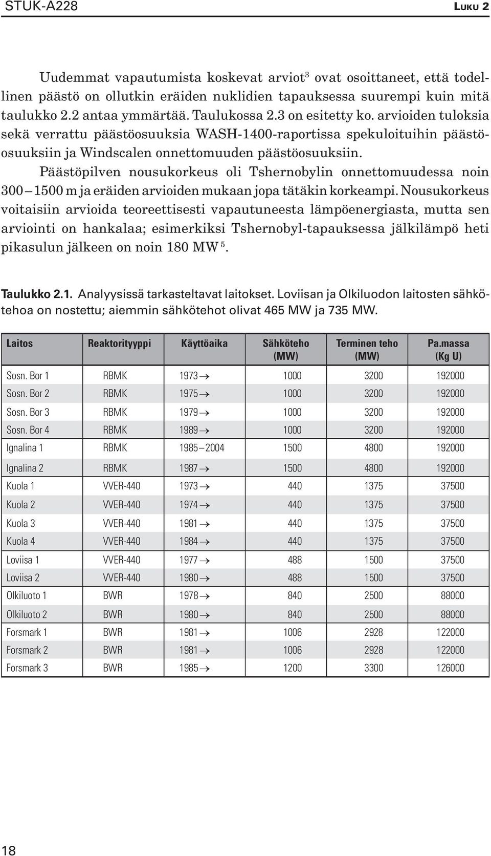 Päästöpilven nousukorkeus oli Tshernobylin onnettomuudessa noin 300 1500 m ja eräiden arvioiden mukaan jopa tätäkin korkeampi.