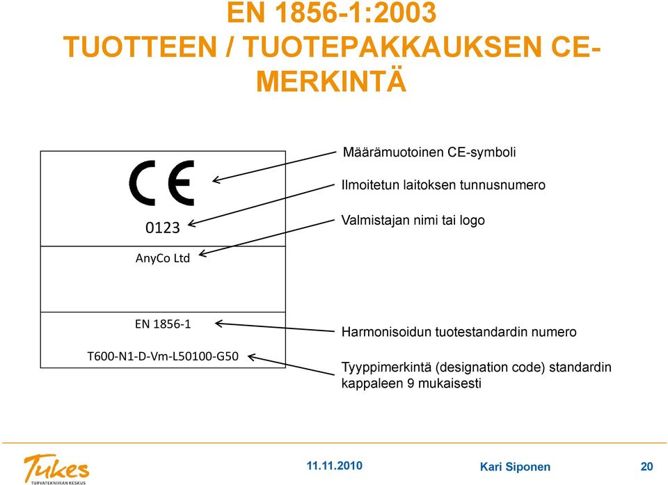 1856 1 T600 N1 D Vm L50100 G50 Harmonisoidun tuotestandardin numero