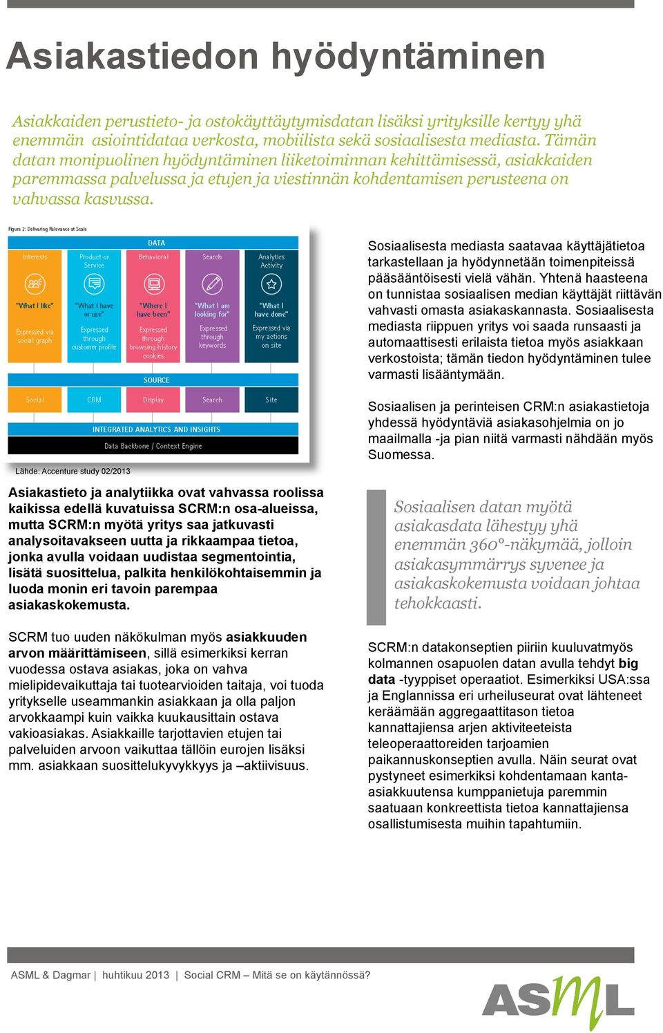 Sosiaalisesta mediasta saatavaa käyttäjätietoa tarkastellaan ja hyödynnetään toimenpiteissä pääsääntöisesti vielä vähän.