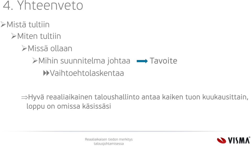 Vaihtoehtolaskentaa Hyvä reaaliaikainen