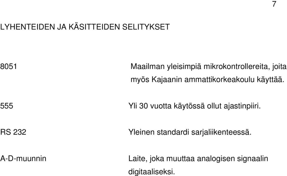 555 Yli 30 vuotta käytössä ollut ajastinpiiri.