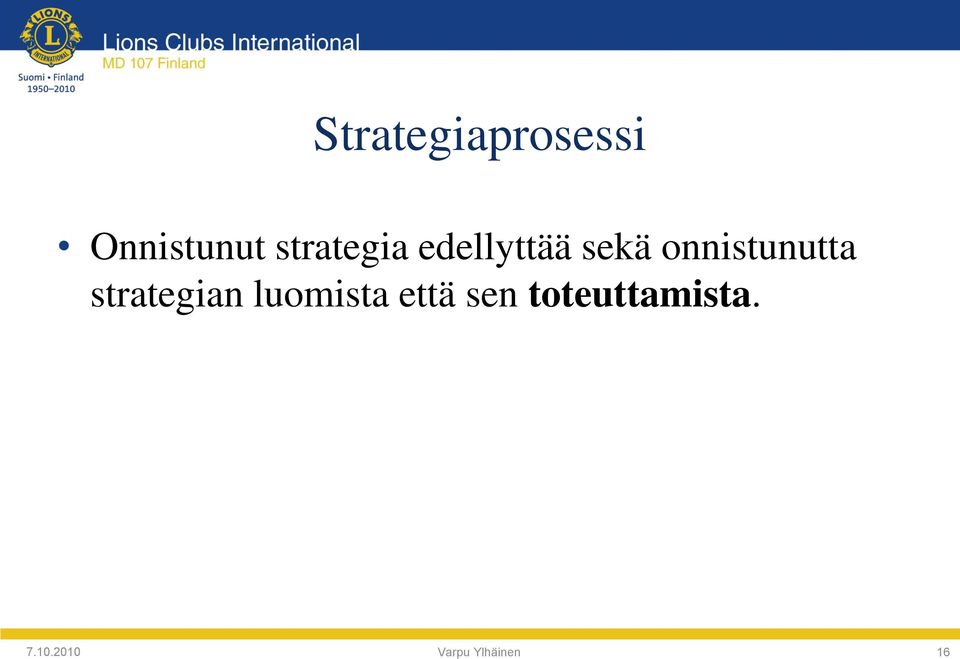 onnistunutta strategian luomista