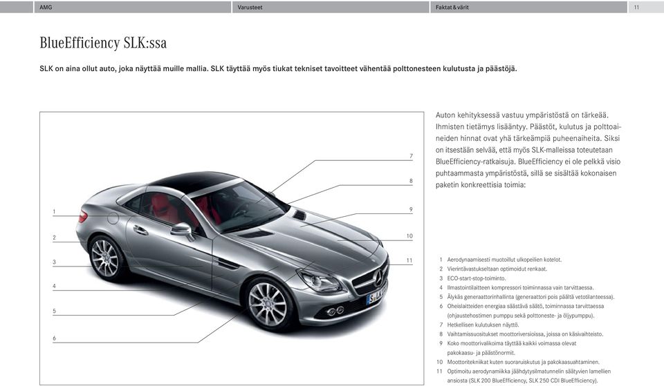 Siksi on itsestään selvää, että myös SLK-malleissa toteutetaan BlueEfficiency-ratkaisuja.