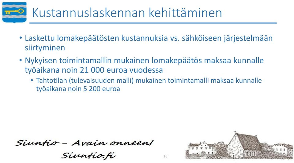 lomakepäätös maksaa kunnalle työaikana noin 21 000 euroa vuodessa Tahtotilan