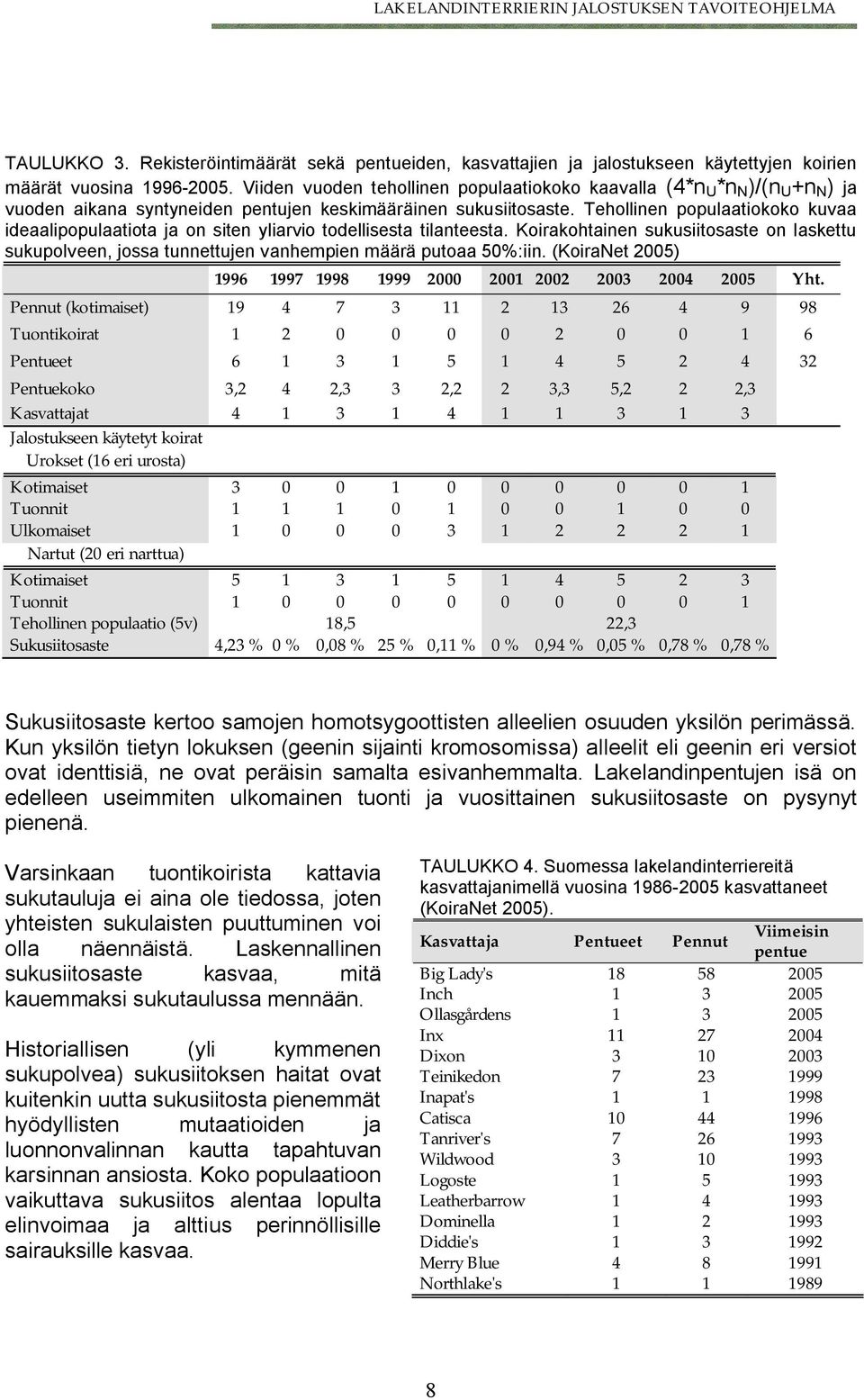 Tehollinen populaatiokoko kuvaa ideaalipopulaatiota ja on siten yliarvio todellisesta tilanteesta.