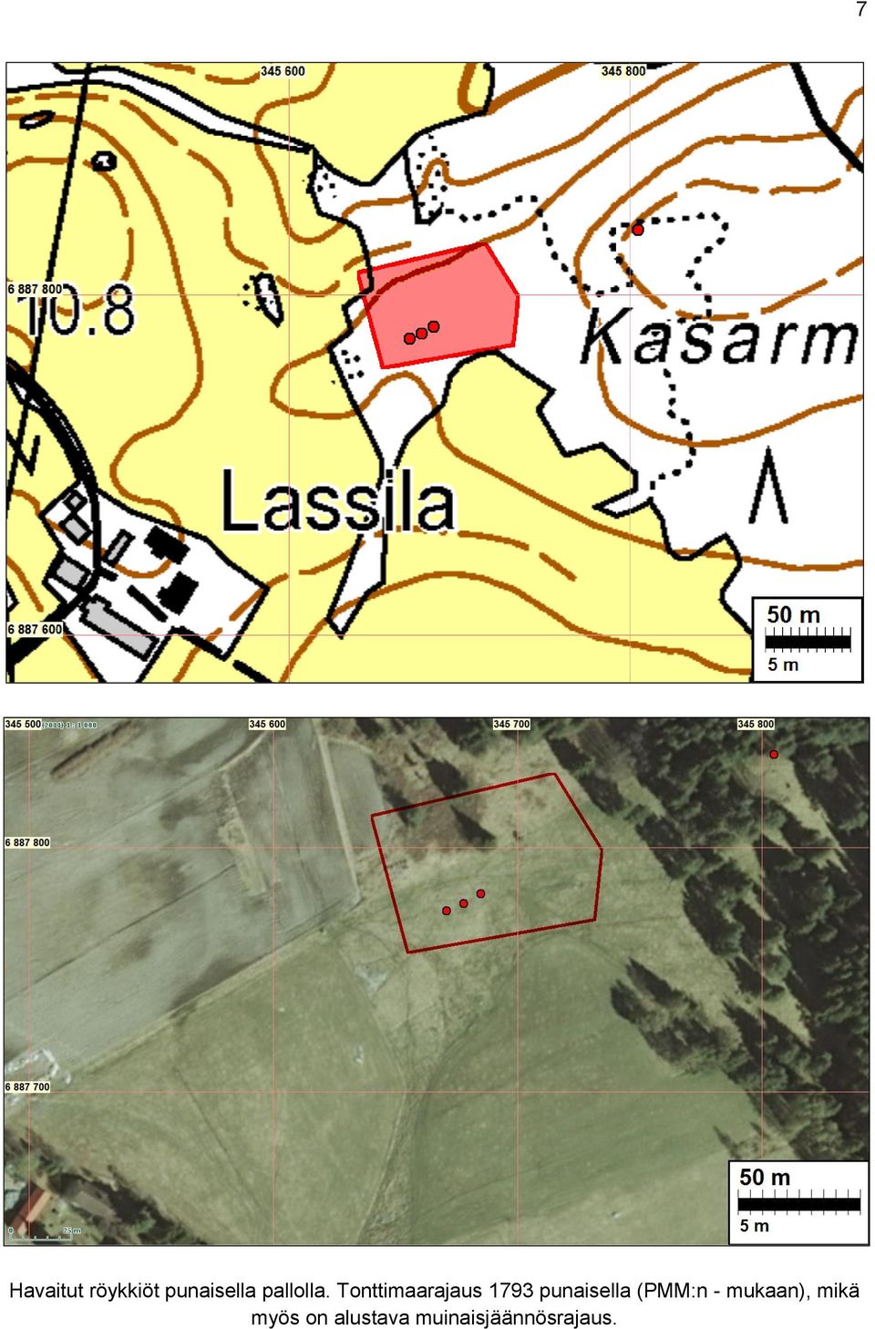 Tonttimaarajaus 1793 punaisella