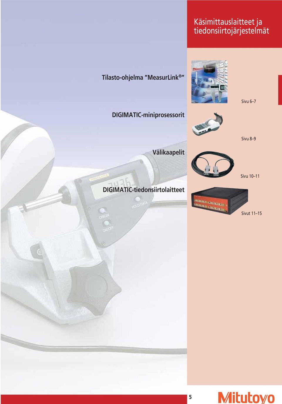 MeasurLink Sivu 6 7 DIGIMATIC-miniprosessorit