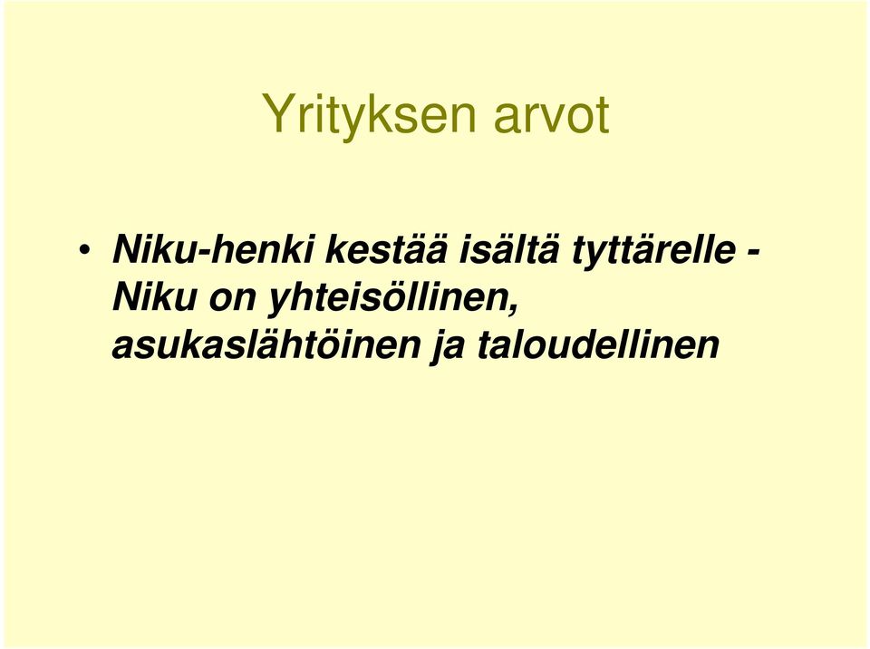 Niku on yhteisöllinen,