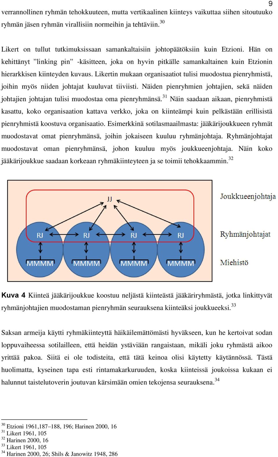 Hän on kehittänyt linking pin -käsitteen, joka on hyvin pitkälle samankaltainen kuin Etzionin hierarkkisen kiinteyden kuvaus.