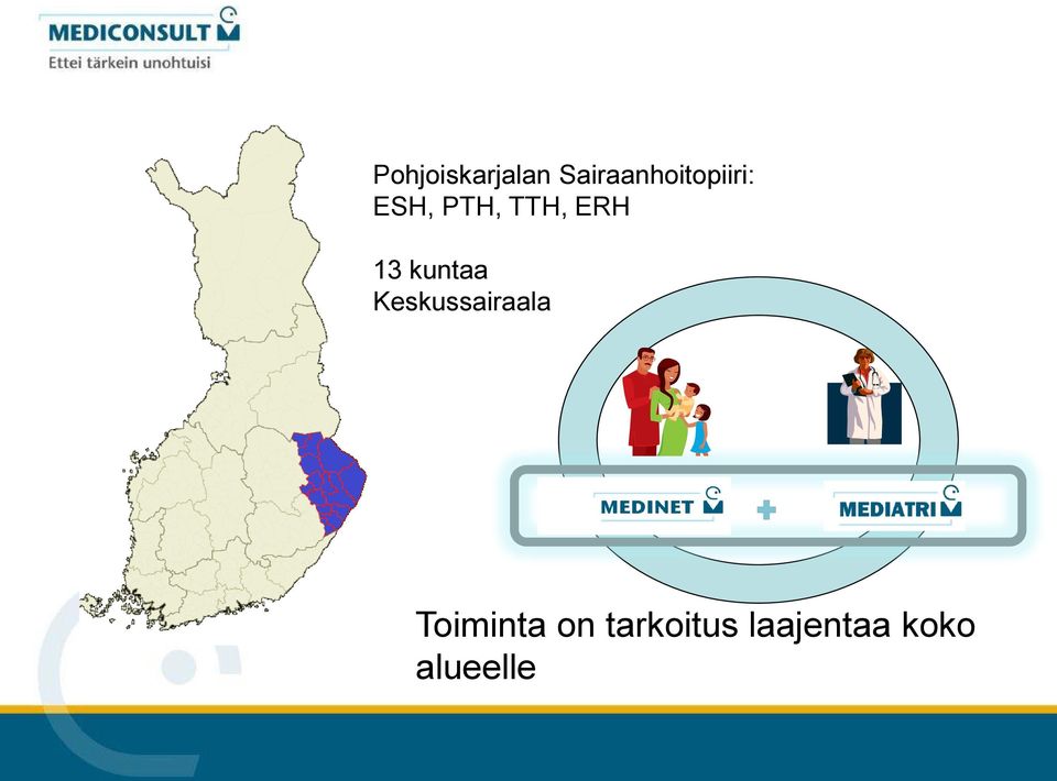 TTH, ERH 13 kuntaa