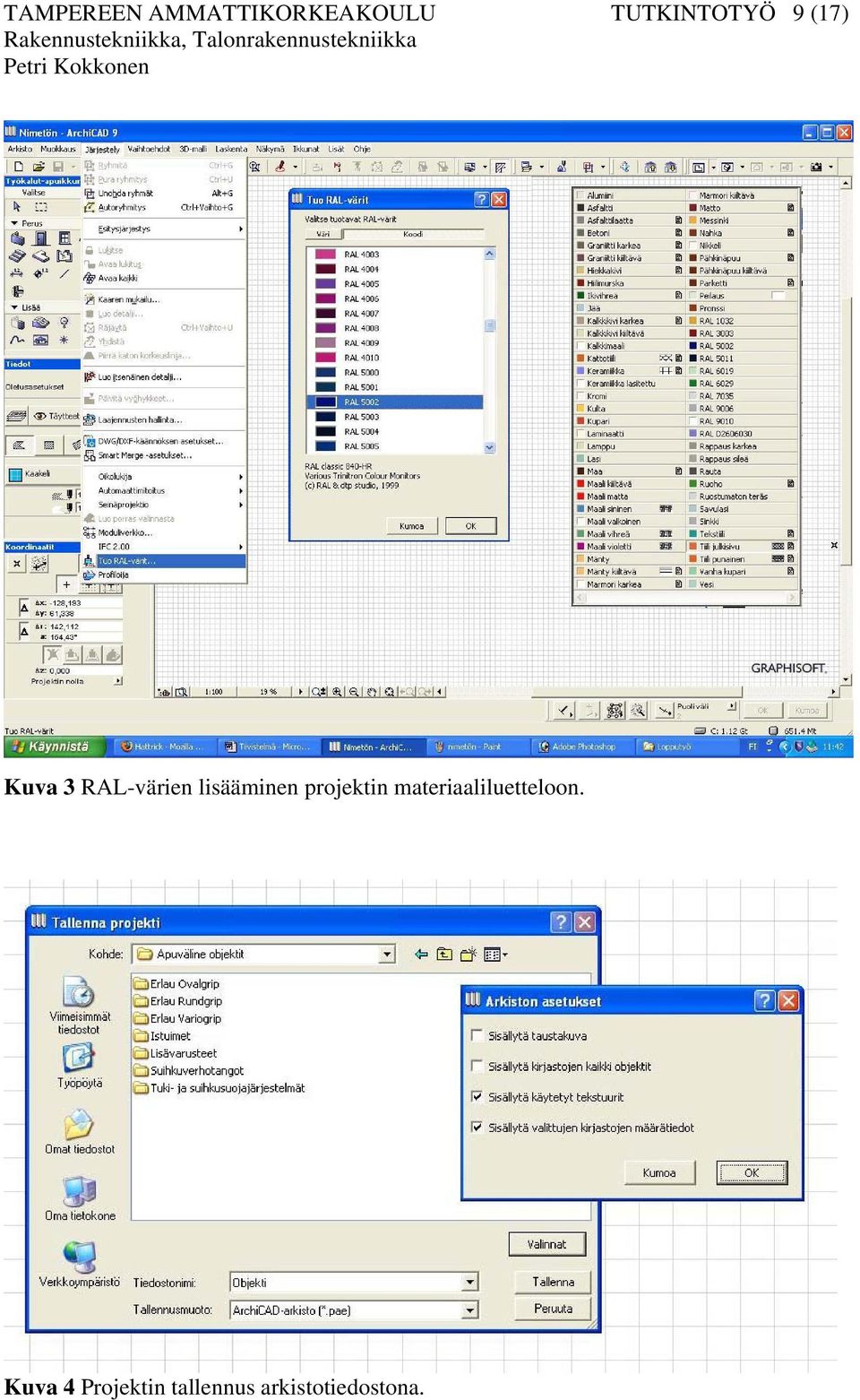 lisääminen projektin