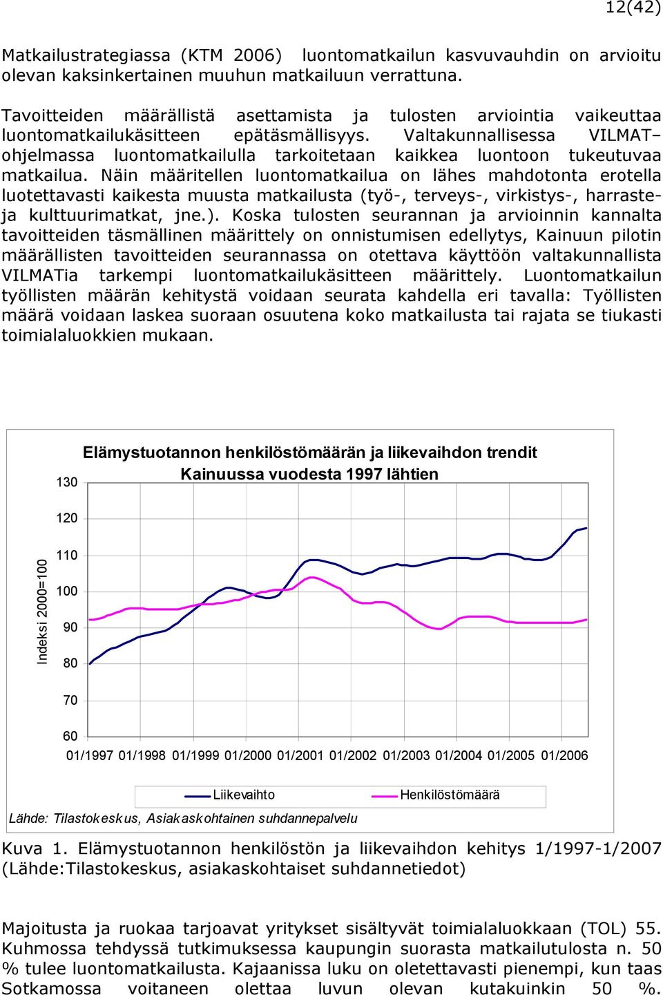 Valtakunnallisessa VILMAT ohjelmassa luontomatkailulla tarkoitetaan kaikkea luontoon tukeutuvaa matkailua.