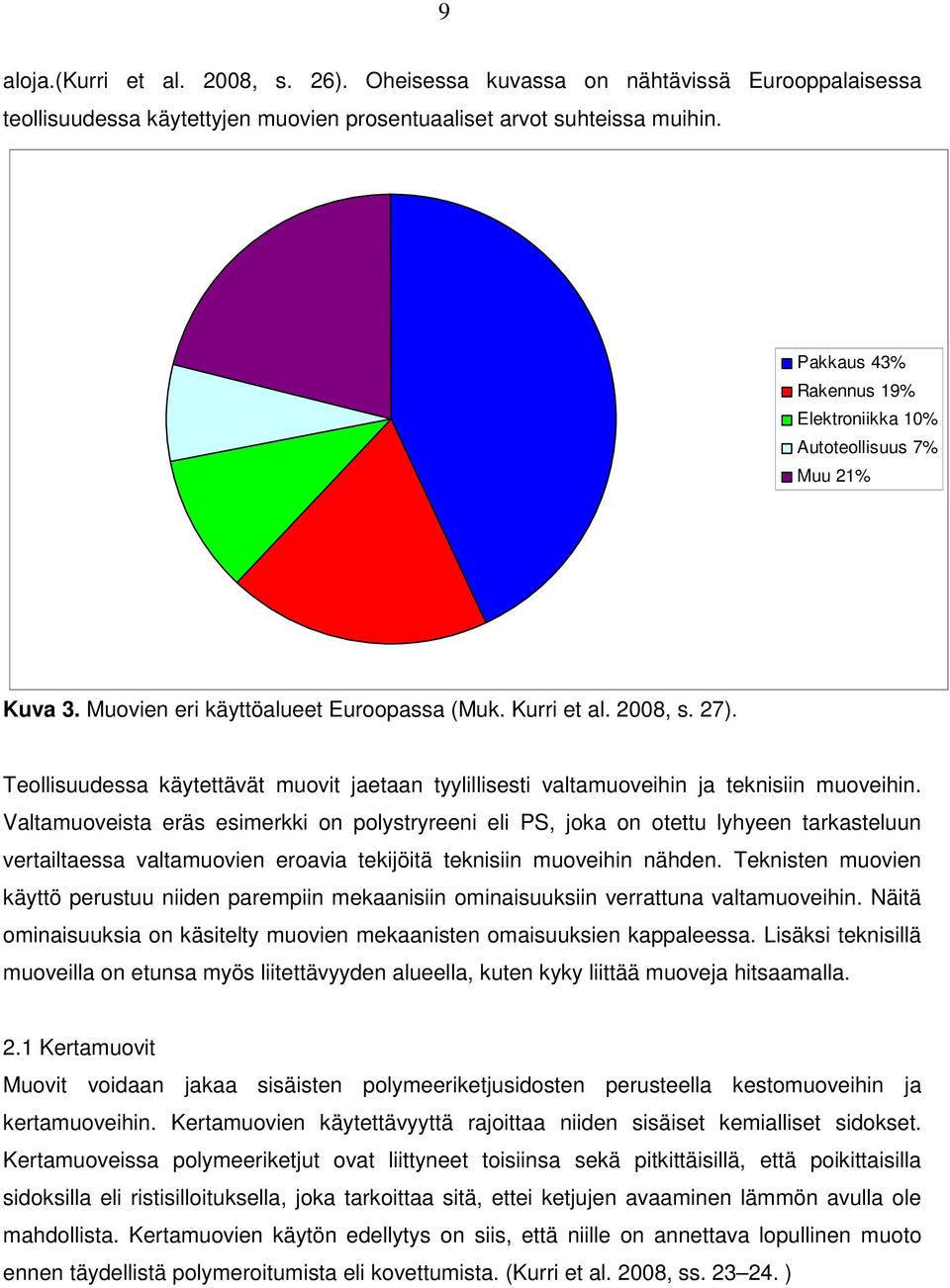 Teollisuudessa käytettävät muovit jaetaan tyylillisesti valtamuoveihin ja teknisiin muoveihin.