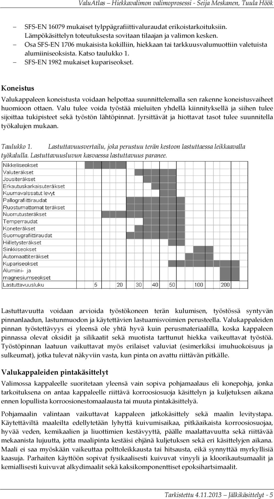 oneistus Valukappaleen koneistusta voidaan helpottaa suunnittelemalla sen rakenne koneistusvaiheet huomioon ottaen.