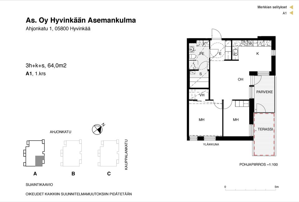 krs PARVK AHJOKATU TRAI KAUPPALAKATU YLÄIKKUA