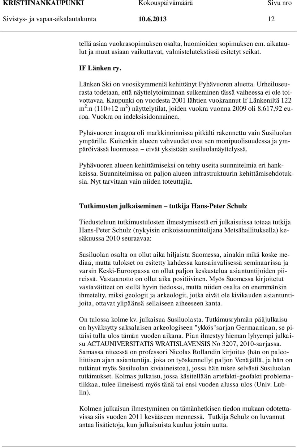 Kaupunki on vuodesta 2001 lähtien vuokrannut If Länkeniltä 122 m 2 :n (110+12 m 2 ) näyttelytilat, joiden vuokra vuonna 2009 oli 8.617,92 euroa. Vuokra on indeksisidonnainen.