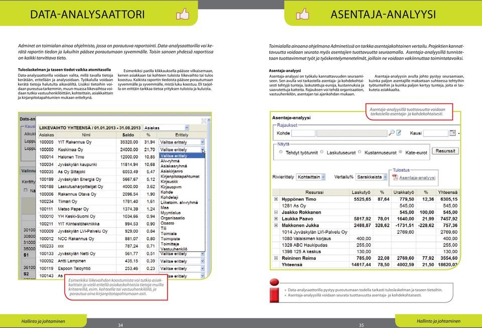 Projektien kannattavuutta voidaan seurata myös asentajien tuottavuutta seuraamalla.