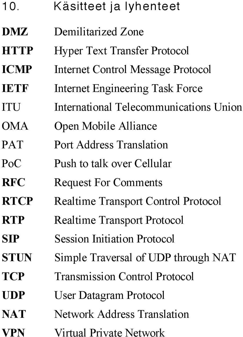Address Translation Push to talk over Cellular Request For Comments Realtime Transport Control Protocol Realtime Transport Protocol Session
