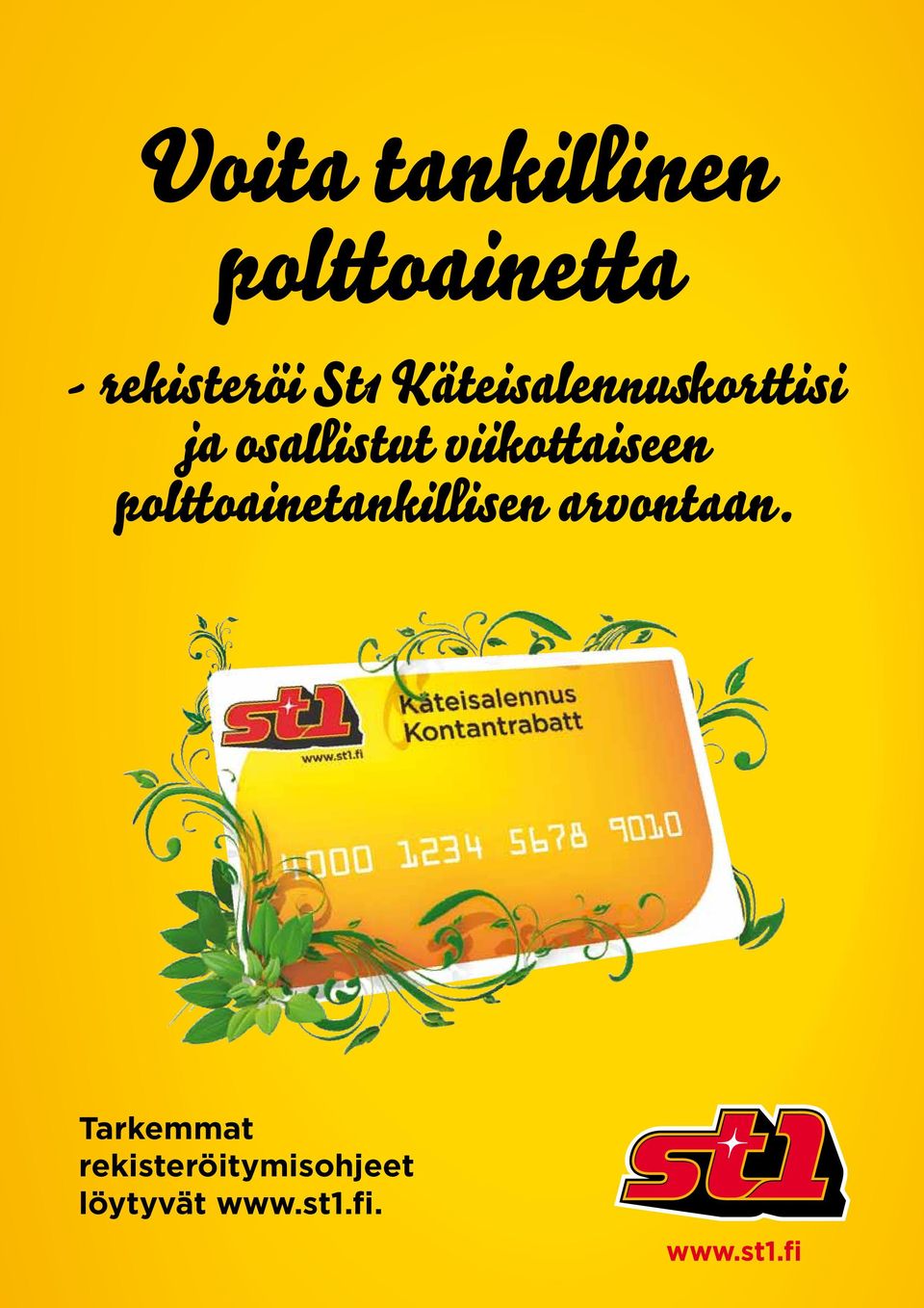 viikottaiseen polttoainetankillisen arvontaan.