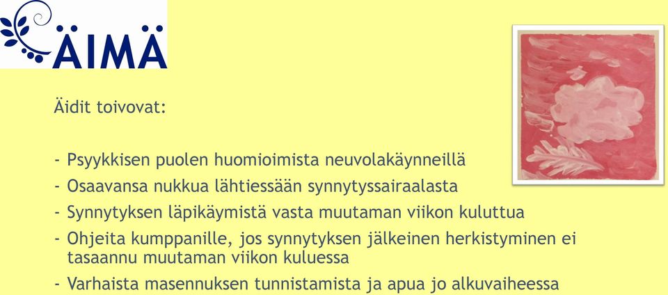 viikon kuluttua - Ohjeita kumppanille, jos synnytyksen jälkeinen herkistyminen ei