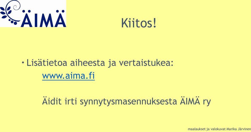 vertaistukea: www.aima.
