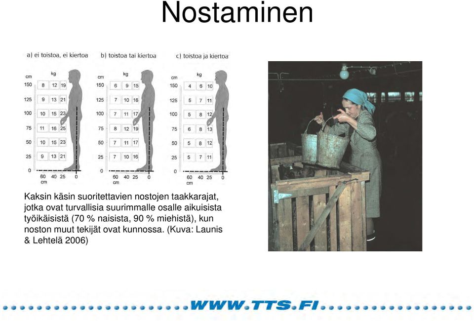 aikuisista työikäisistä (70 % naisista, 90 % miehistä),