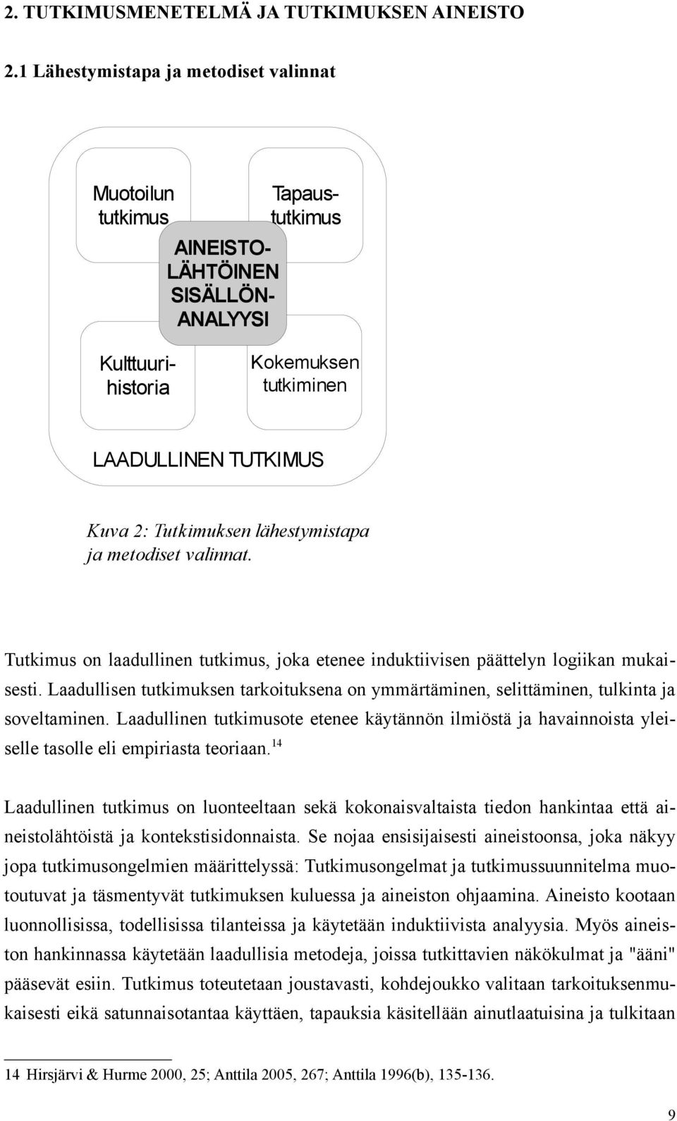 lähestymistapa ja metodiset valinnat. Tutkimus on laadullinen tutkimus, joka etenee induktiivisen päättelyn logiikan mukaisesti.