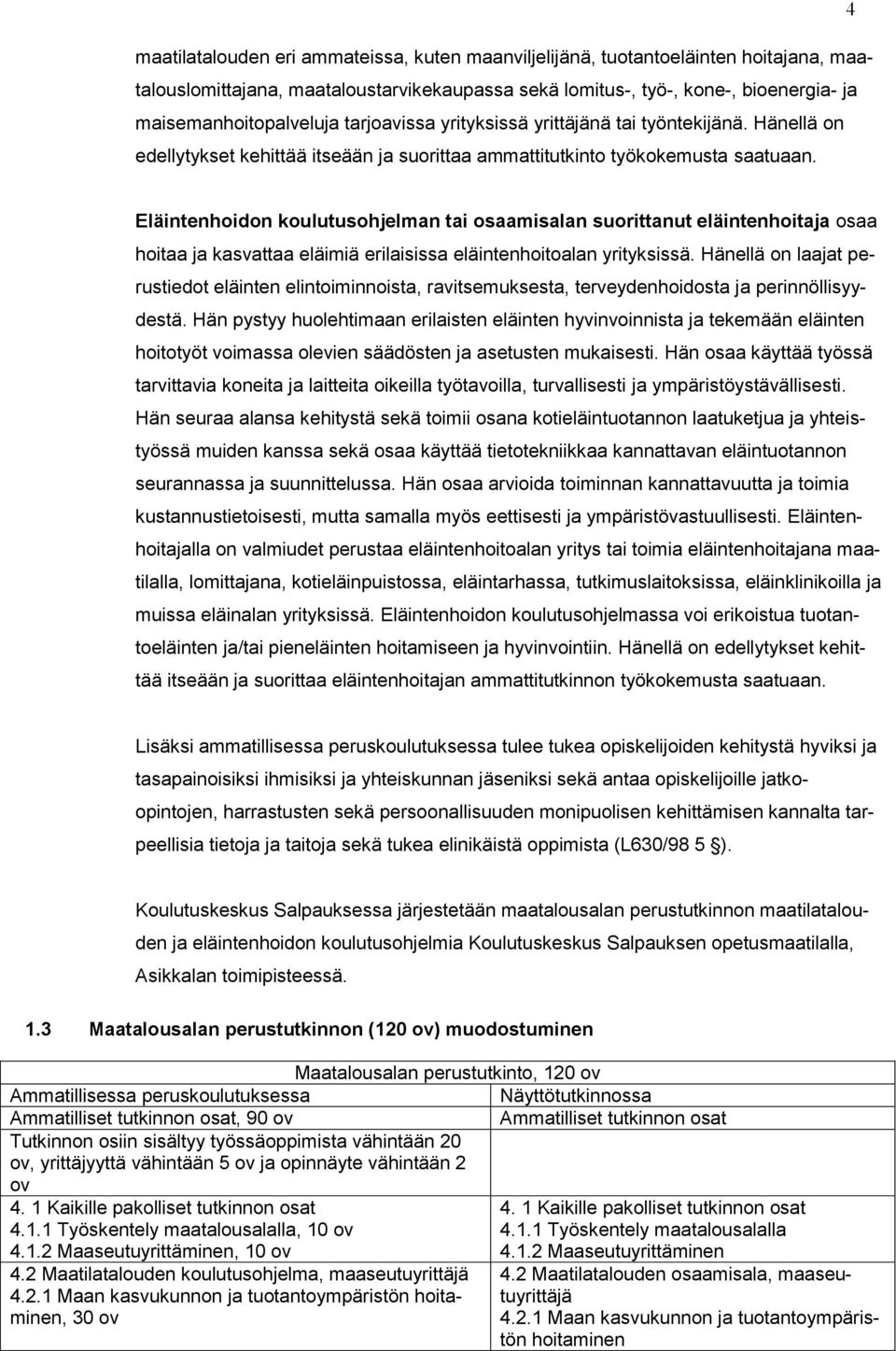 Eläintenhoidon koulutusohjelman tai osaamisalan suorittanut eläintenhoitaja osaa hoitaa ja kasvattaa eläimiä erilaisissa eläintenhoitoalan yrityksissä.