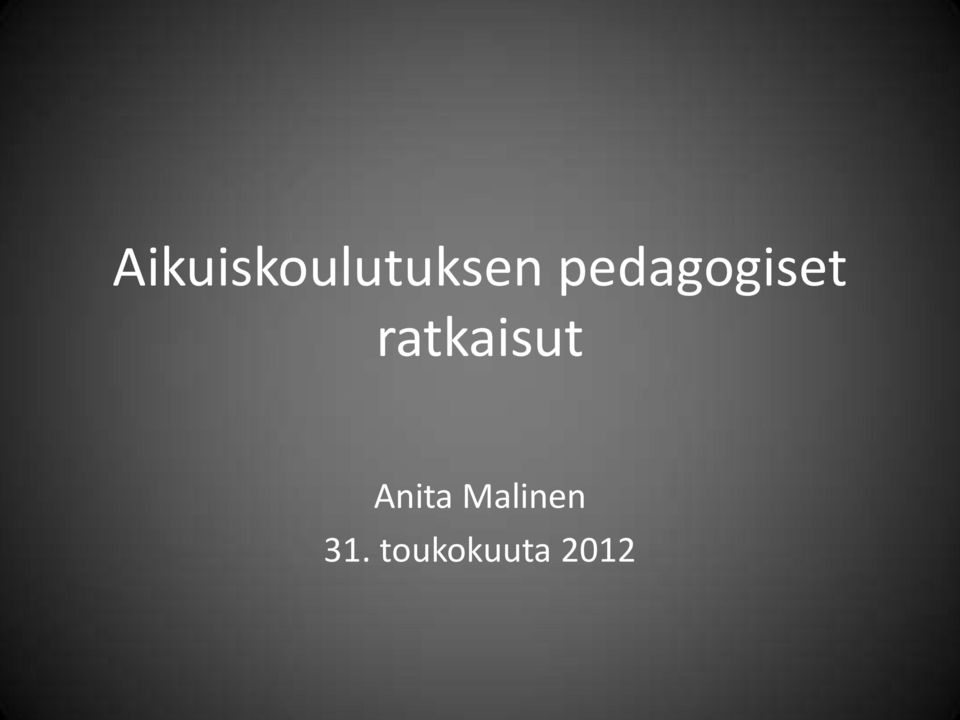 ratkaisut Anita