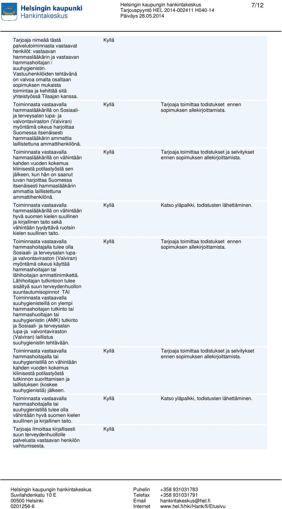 hammaslääkärillä on Sosiaalija terveysalan lupa- ja valvontaviraston (Valviran) myöntämä oikeus harjoittaa Suomessa itsenäisesti hammaslääkärin ammattia laillistettuna ammattihenkilönä.