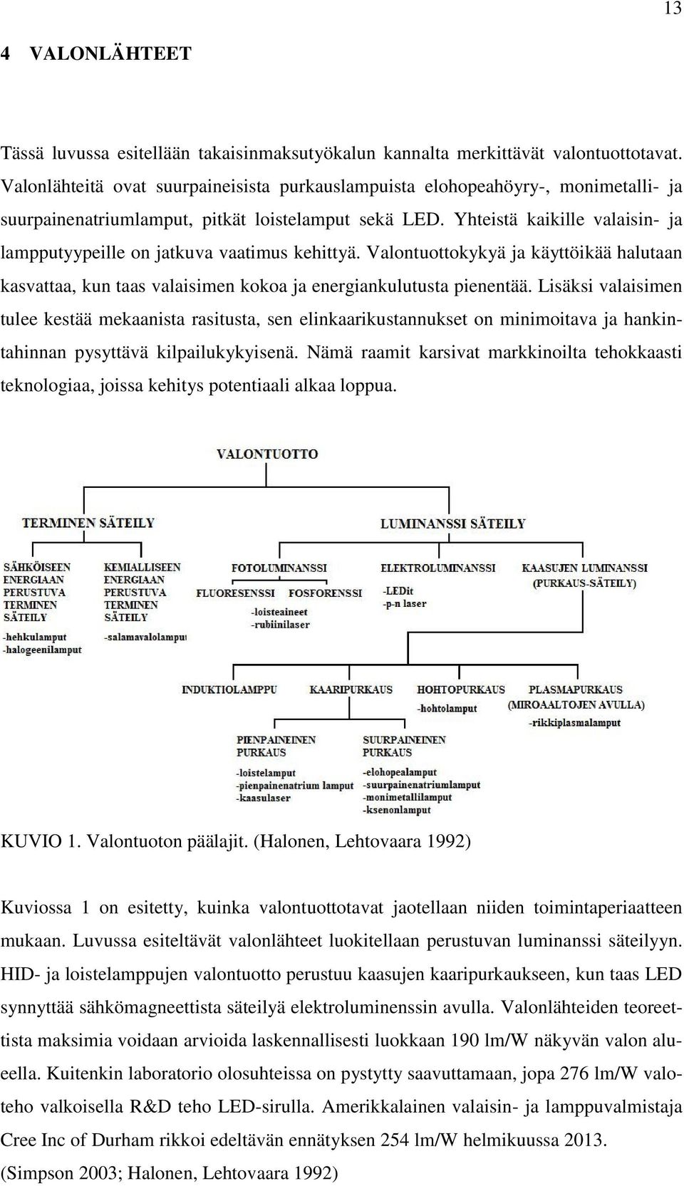 Yhteistä kaikille valaisin- ja lampputyypeille on jatkuva vaatimus kehittyä. Valontuottokykyä ja käyttöikää halutaan kasvattaa, kun taas valaisimen kokoa ja energiankulutusta pienentää.