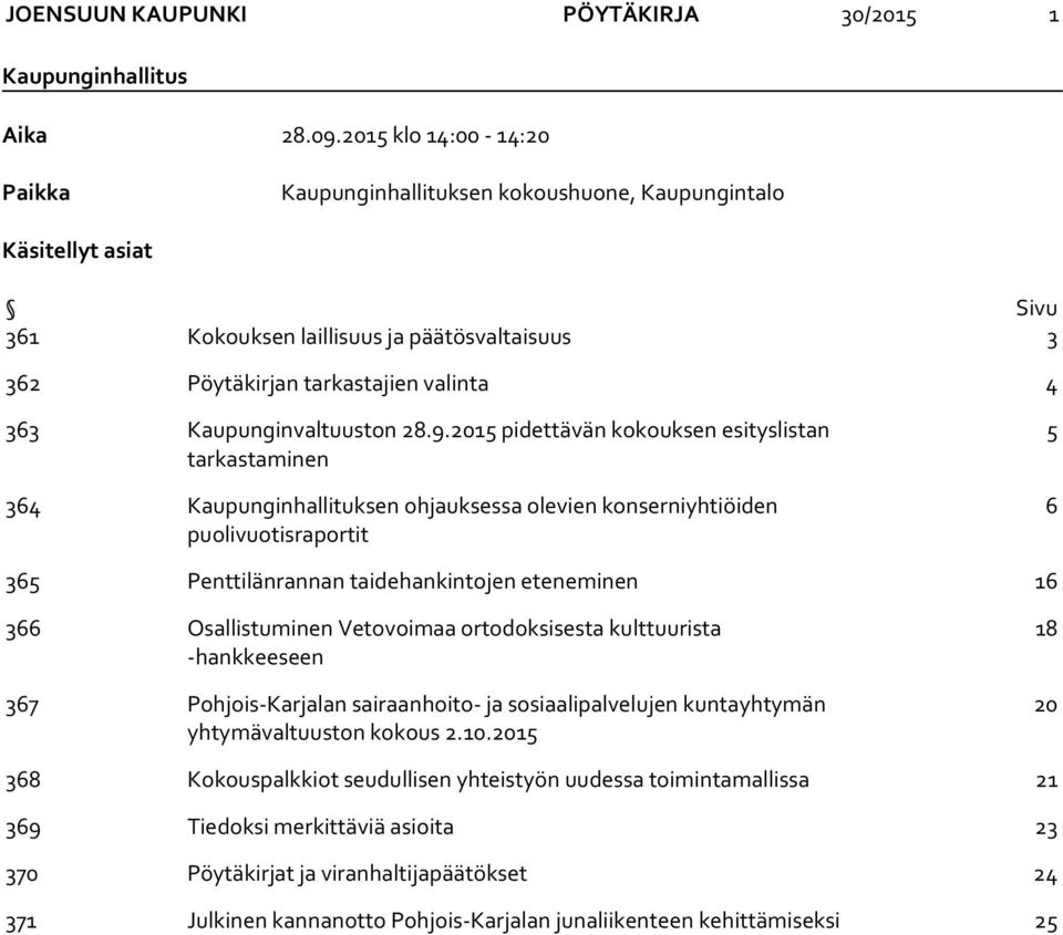 Kaupunginvaltuuston 28.9.